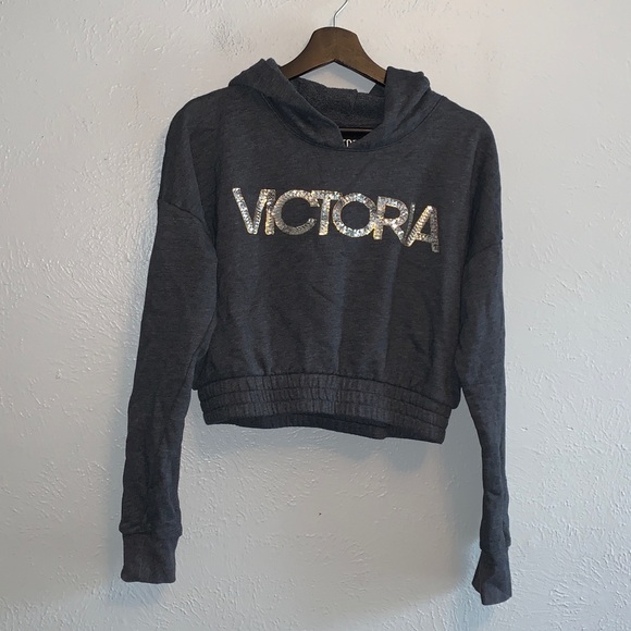 Vs cropped sequin hoodie - Picture 1 of 2